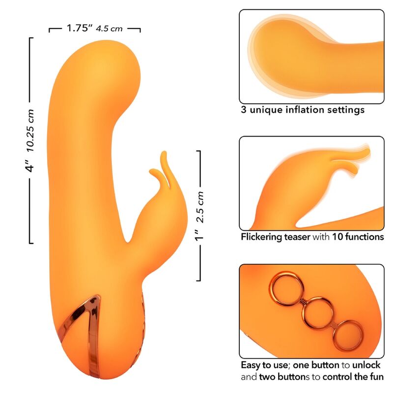 Calexotics - Montecito Muse Vibrateur Lapin Orange par California Dreaming