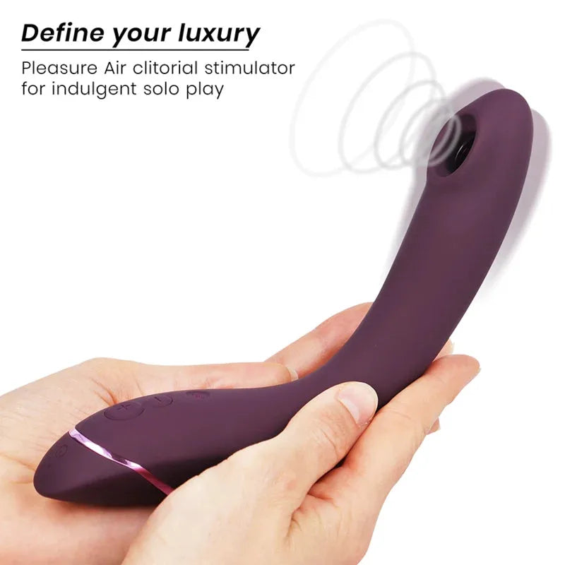 Stimulateur clitoridien en silicone violet, technologie Pleasure Air, luxe discret pour moments intimes.