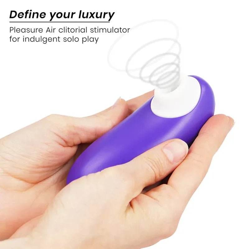 Stimulateur clitoridien en silicone violet, design ergonomique, pour plaisir en solo.