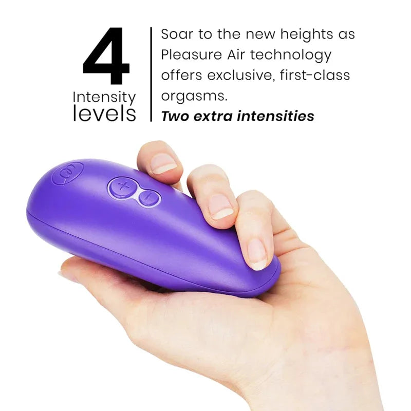Vibromasseur violet en silicone avec 4 intensités, technologie Pleasure Air pour un plaisir exclusif.