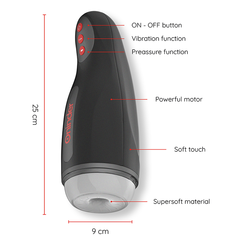 Oninder - Masturbateur Rechargeable pour Homme Seoul 10 Vitesses - Application Gratuite