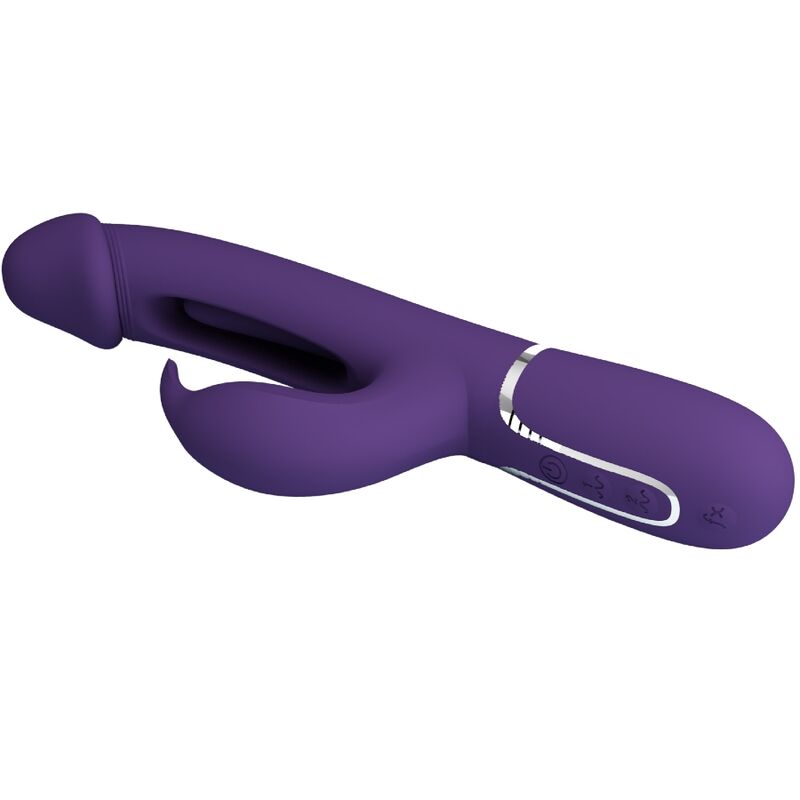 Pretty Love - Vibrateur Multifonction 3 en 1 Kampas Rabbit avec Langue Violet