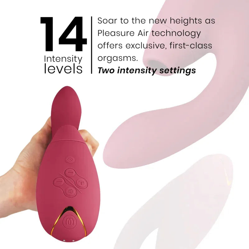 Vibromasseur haute technologie rose avec 14 niveaux d'intensité, offre une stimulation exclusive et des orgasmes de première classe.