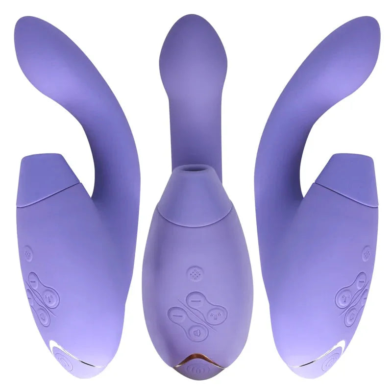Stimulateur clitoridien violet en silicone, compacte, multiples modes, waterproof.