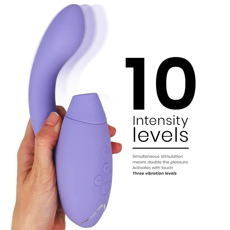 Vibromasseur violet silicone, 10 modes d'intensité, stimulation intime ultra-précise, ergonomique et rechargeable.