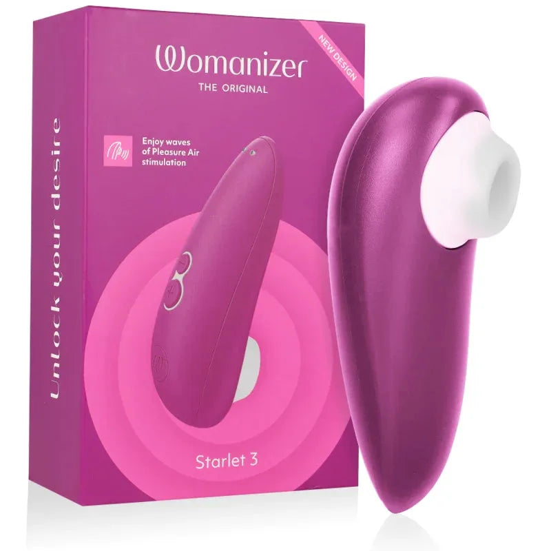 Stimulateur intime Womanizer Starlet 3 en violet, technologie Pleasure Air, design élégant et compact.