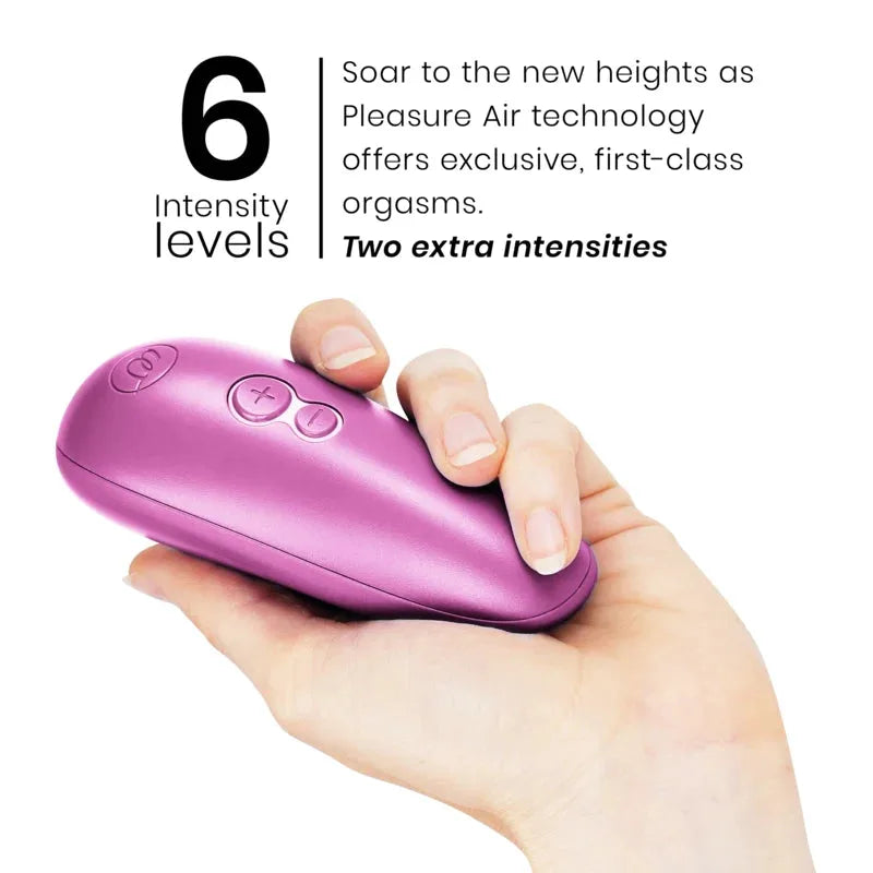 Stimulateur vibrant violet avec 6 niveaux d'intensité, technologie Pleasure Air pour orgasmes exclusifs.