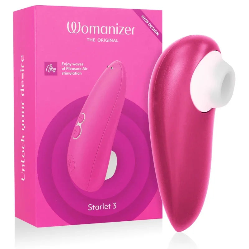 Stimulateur clitoridien Womanizer Starlet 3 rose, pour des vagues de plaisir par air pulsé. Design compact et ergonomique.