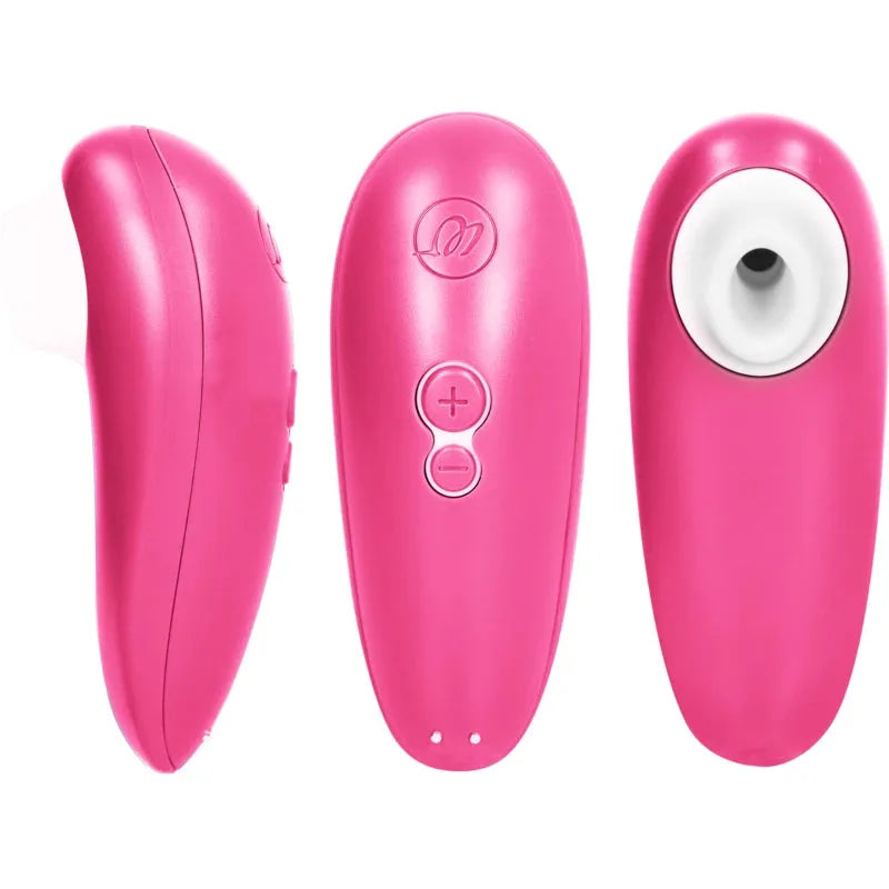 Stimulateur clitoridien rose vibrant avec pulsations, design compact et ergonomique pour plaisir intense et discret.