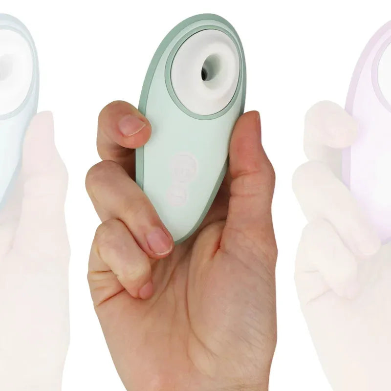 Stimulateur clitoridien en silicone vert menthe, design ergonomique, idéal pour un plaisir discret et intense.