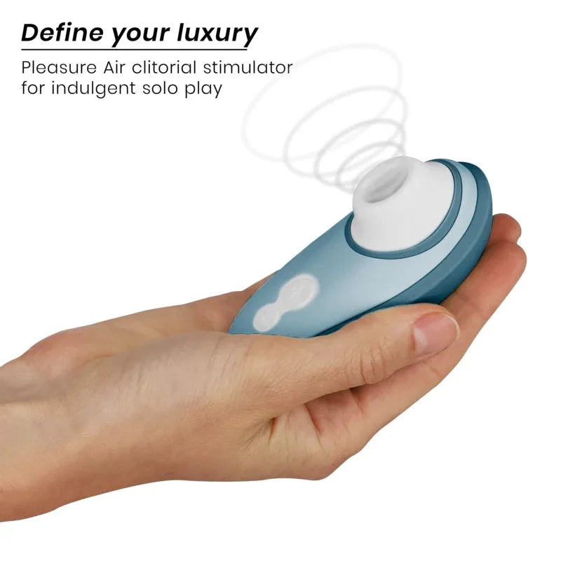 Stimulateur clitoridien en silicone bleu pour plaisir intense, design ergonomique.