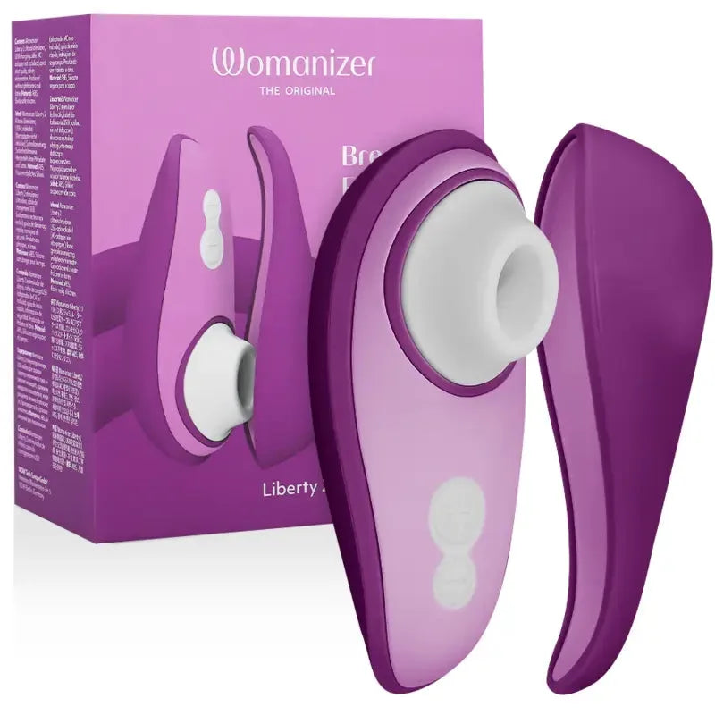 Stimulateur intime violet, compact et puissant, Womanizer.