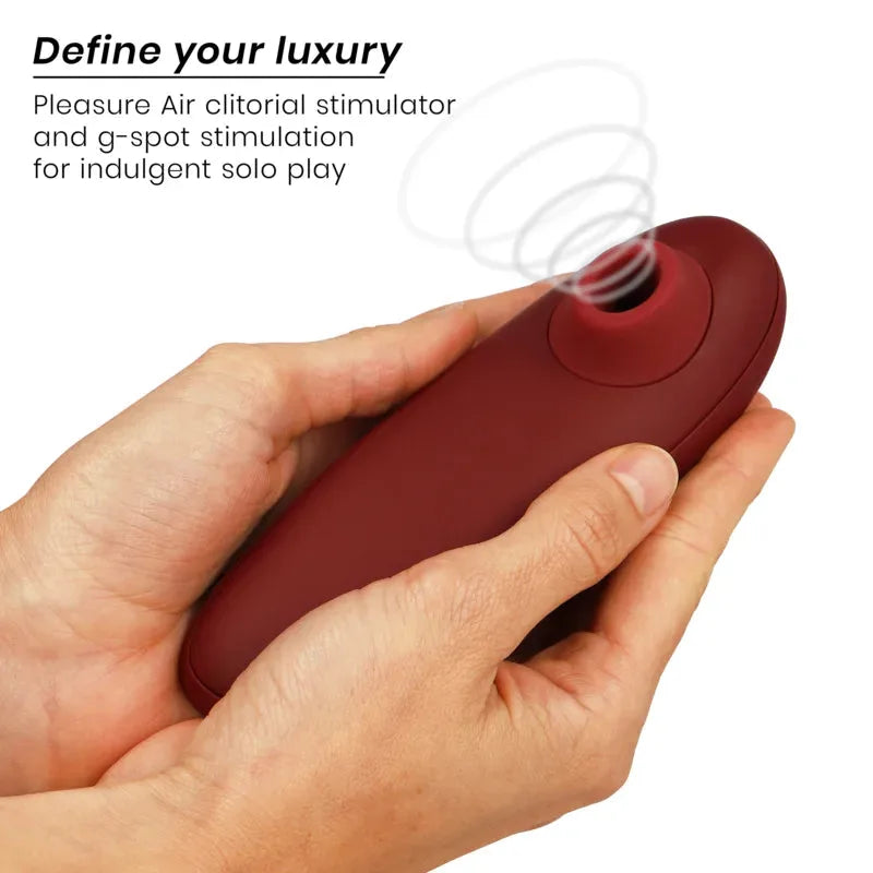Stimulateur clitoridien Air en silicone rouge pour plaisir solo intense et luxe intime.