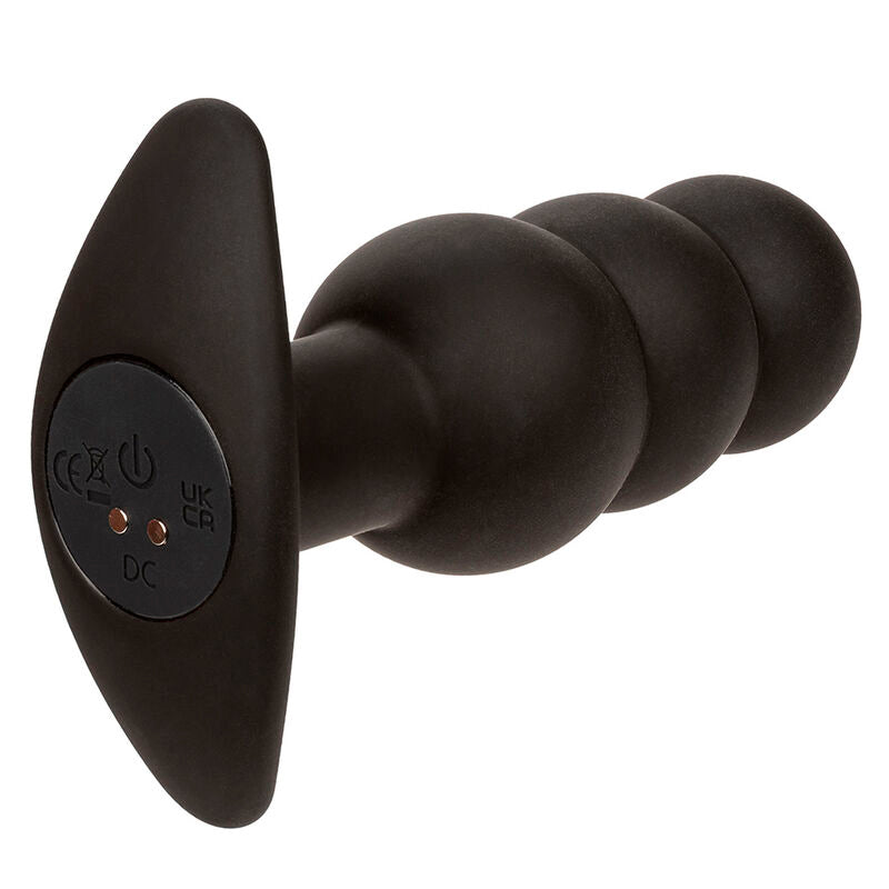 Calexotics - Rock Bottom Plug Anal Perlé 10 Vibrations Silicone Noir