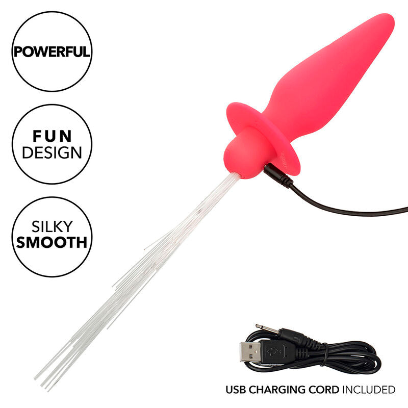 Calexotics - Southern Lights Light Up Plug Anal 10 Vibrations Silicone Rose