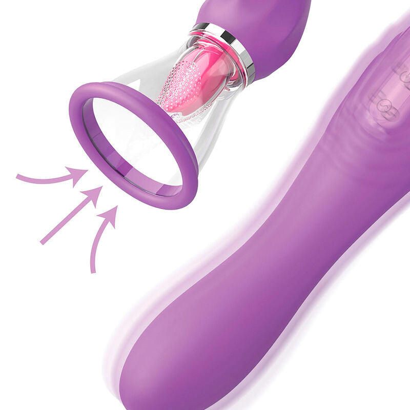 Fantasy For Her - Tuyau D'Aspiration Maximum Ultime Plaisir avec Langue Stimulante Violet