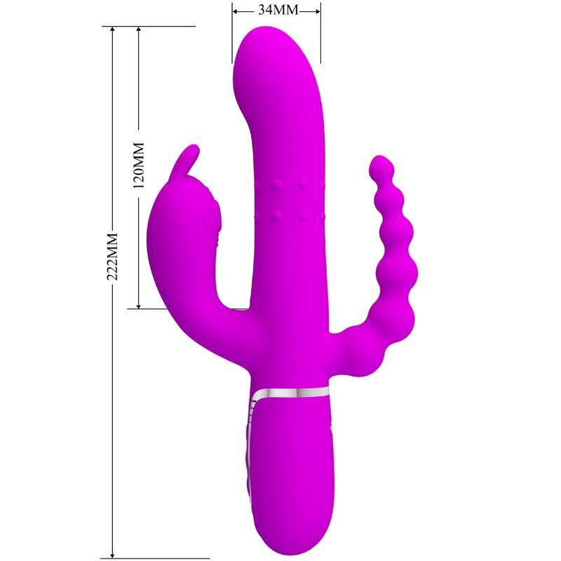Pretty Love - Cammy Triple Vibrateur Multifonction 4 en 1 Rose