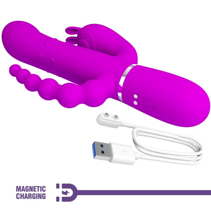 Pretty Love - Cammy Triple Vibrateur Multifonction 4 en 1 Rose