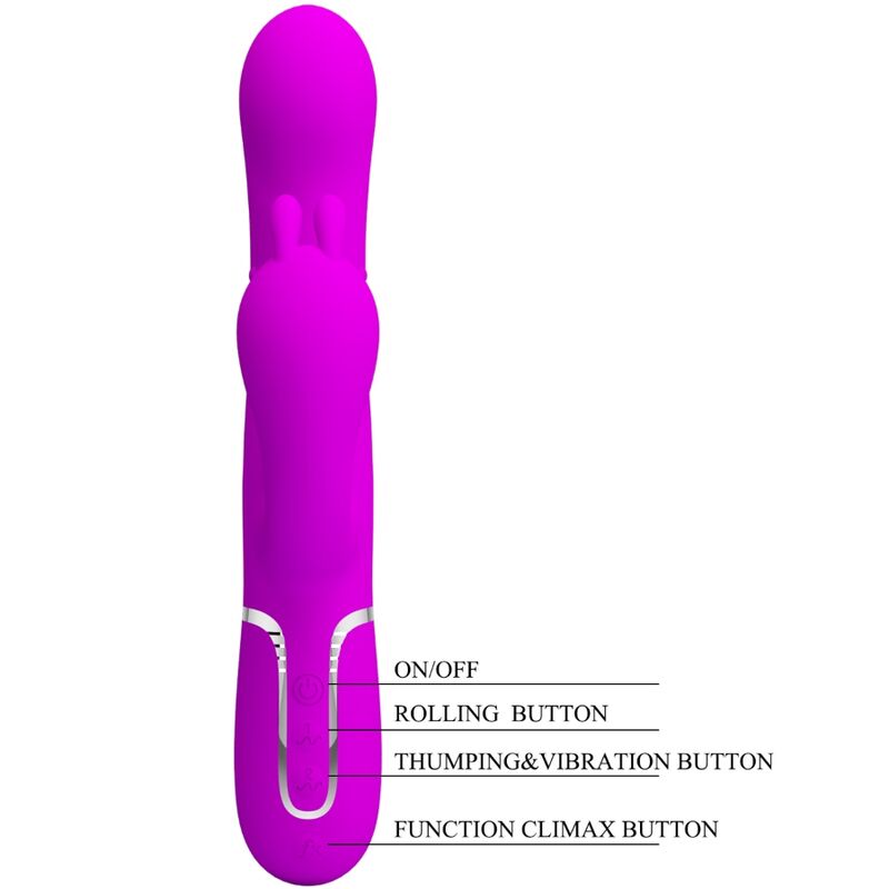 Pretty Love - Cammy Triple Vibrateur Multifonction 4 en 1 Rose