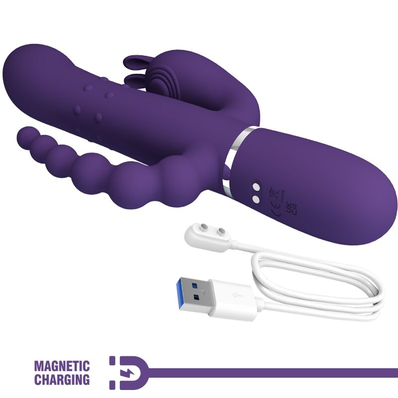 Pretty Love - Cammy Triple Vibrateur Multifonction 4 en 1 Violet