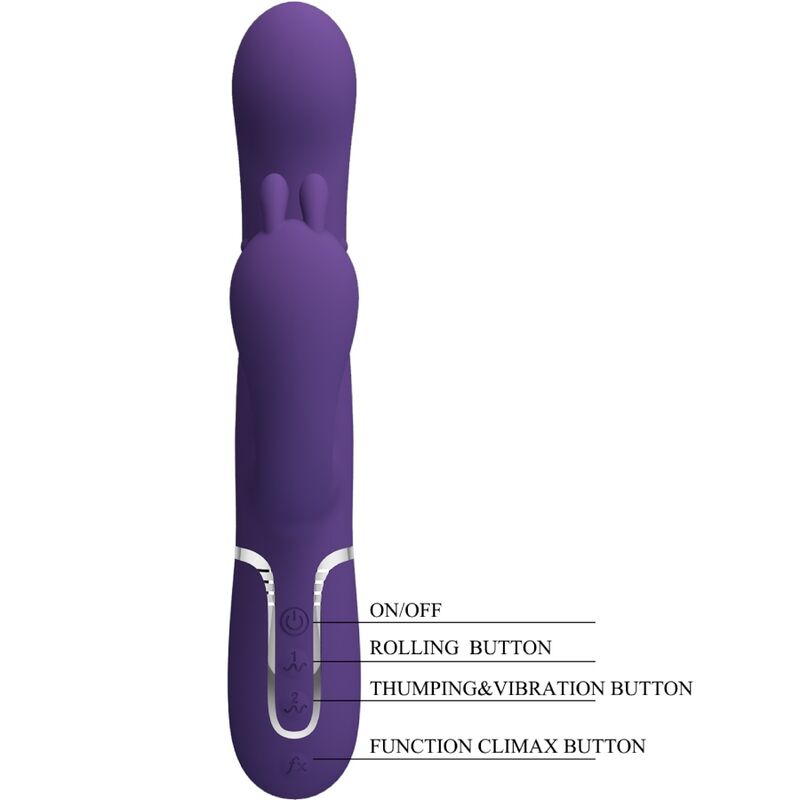 Pretty Love - Cammy Triple Vibrateur Multifonction 4 en 1 Violet