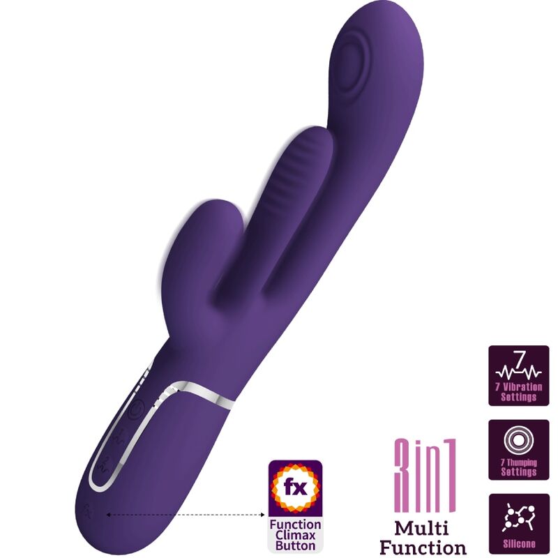 Pretty Love - Shania Triple Rabbit Vibrateur Multifonction Violet