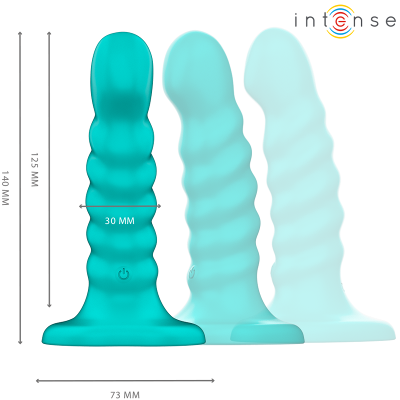Intense - Buffy Vibrateur Taille S Design Spirale 10 Vibrations Télécommande Bleue