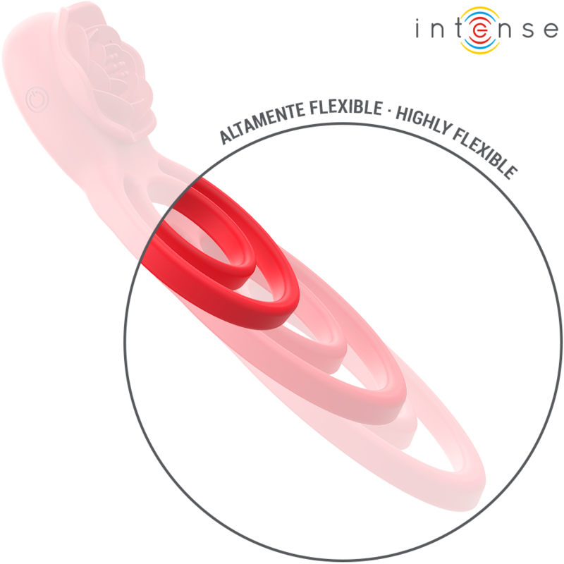 Intense - Gail Stimulateur Rose 10 Vibrations Rouge Telecommande