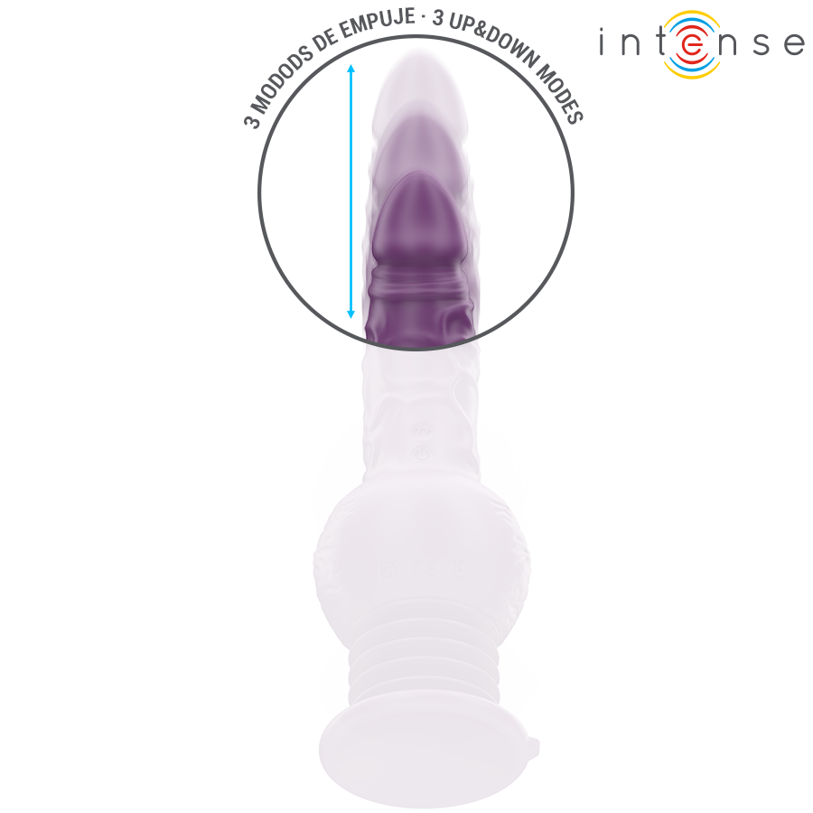 Intense - Vibrateur Multifonction Tatum avec Vibration de Haut en Bas 24 Cm Violet