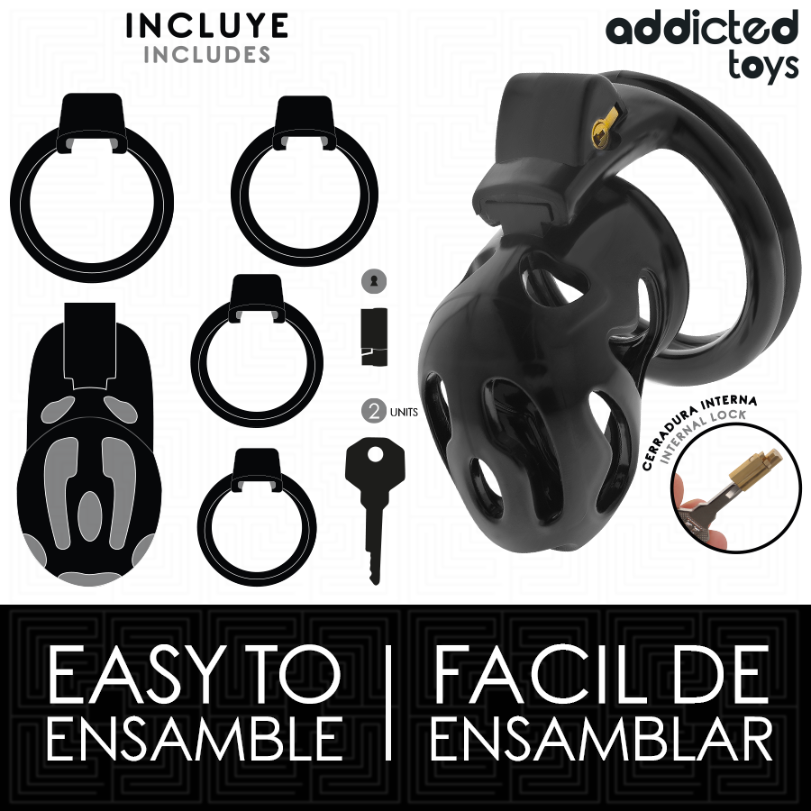 Addicted Toys Locked - à Pénis Cryptée Verrouillée et Scellée 8 Cm