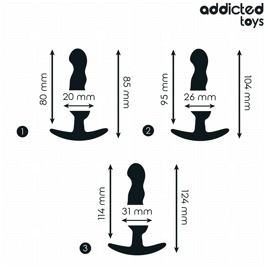 Addicted Toys - Lot de 3 Plug Anal Modèle 1