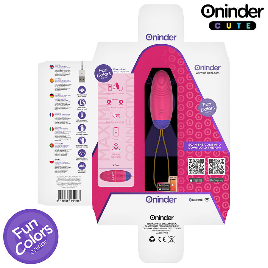 Oninder Cute - œuf en Silicone à Vibrations et Tapotements - Application Mondiale Gratuite