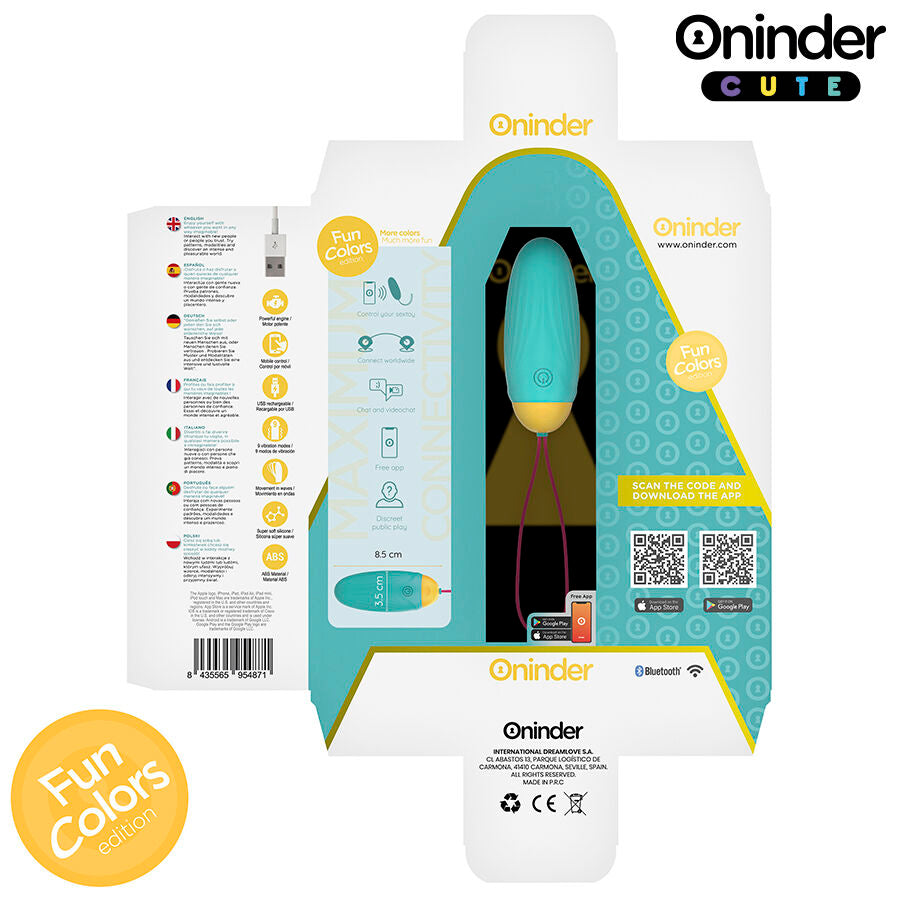 Oninder Cute - œuf Vibrant Love Pleasure - Pierres en Silicone Rotatives - Application Mondiale Gratuite