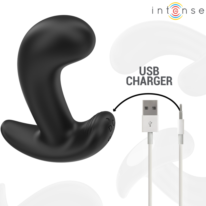 Intense - Chandler Anal Plug 10 Vibrations Noir Télécommande