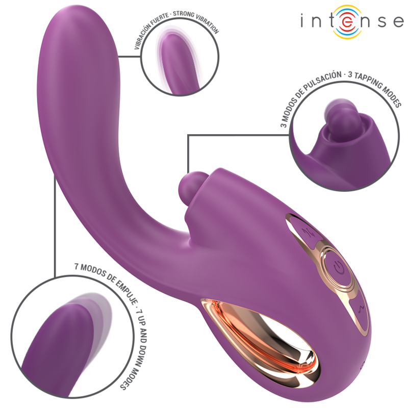Intense - Lali Vibrateur Multifonction Point G Tapping & Thrust & Vibration Violet