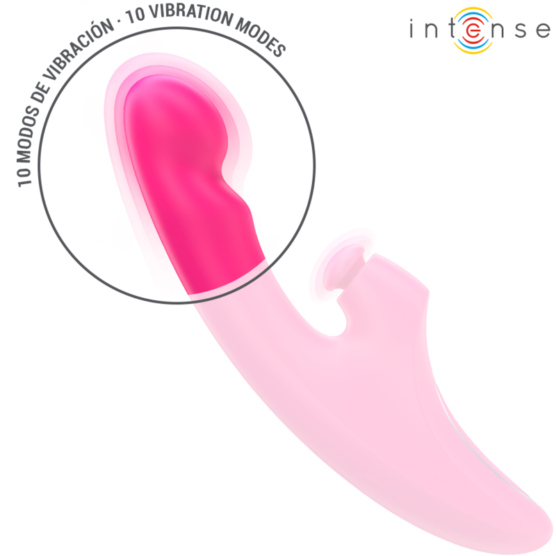 Intense - Emi Vibrateur 13,5 Cm Multifonction 3 en 1 10 Vibrations Rose