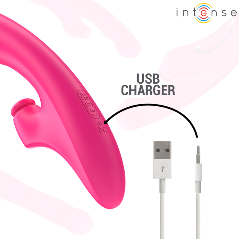 Intense - Emi Vibrateur 13,5 Cm Multifonction 3 en 1 10 Vibrations Rose