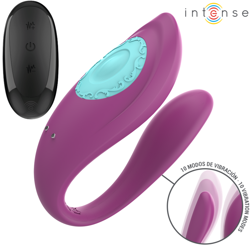 Intense - Annie Vibrateur et Stimulateur en U Violet Télécommande