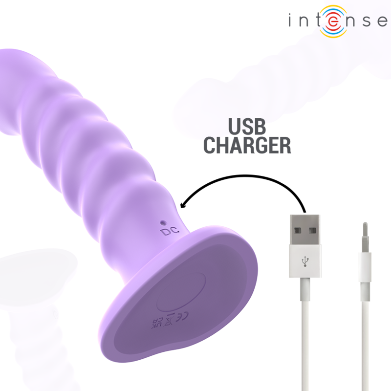 Intense - Brenda Vibrateur Taille M Design Spirale 10 Vibrations Violet Télécommande