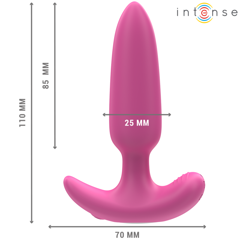 Intense - Ross Anal Plug 10 Vibrations Rose Télécommande