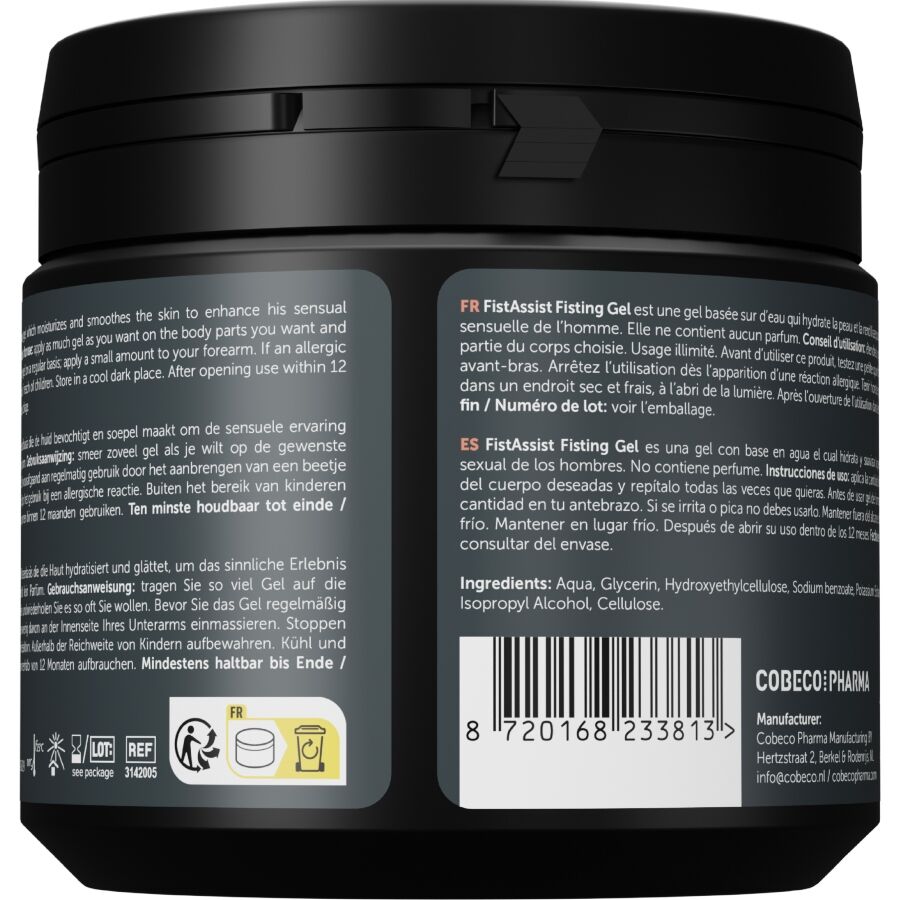 Cobeco - Fist Assist Gel de Fisting Extra-épais à Base D'Eau 500 Ml