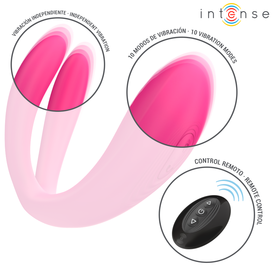 Intense - Julia Double Vibrateur à Pince Stimulateur avec Télécommande
