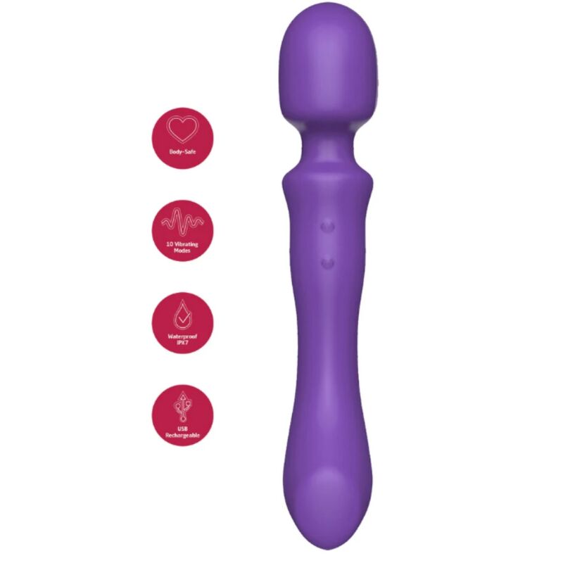 She.e.o - Bâtonnet de Massage Vibrant à Double Extrémité Vibrant