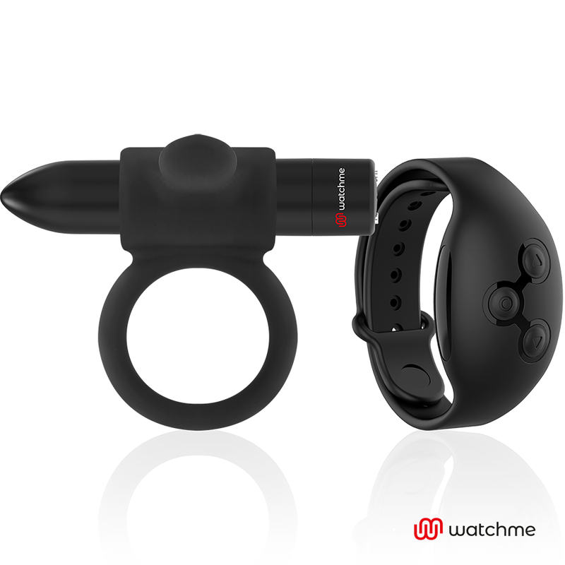 Black&silver - Cockring à Télécommande Cameron Watchme