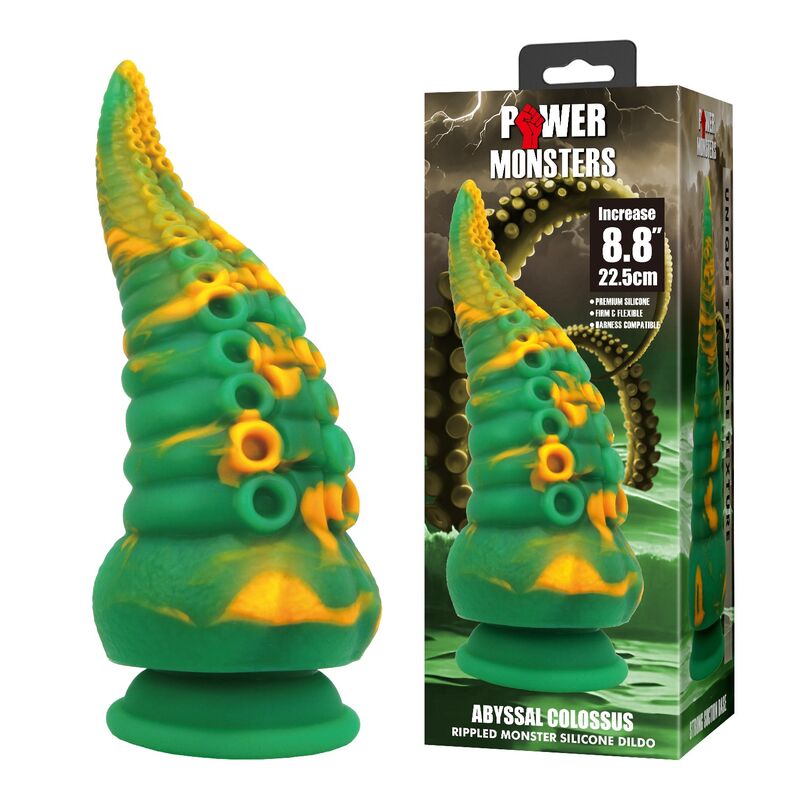 Power Monsters - Abyssal Colossus Bicolor Fantasy Godemichet en Silicone 22,5 Cm Ø 6 Cm
