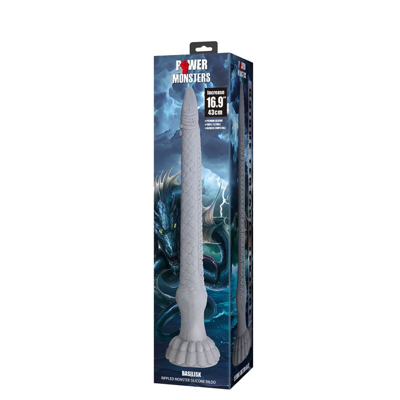 Power Monsters - Godemichet en Silicone Basilisk Fantasy 43 Cm Ø 5 Cm