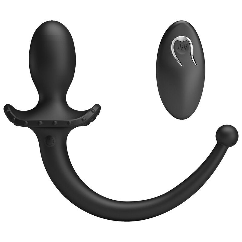 Mr Play - Vibrateur Anal et Périnéumien Noir avec Télécommande sans Fil