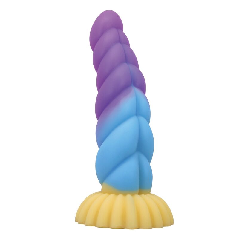 Power Monsters - Godemichet en Silicone Licorne Tricolor Fantasy 22 Cm Ø 5 Cm