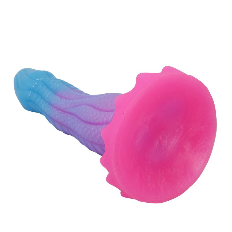 Power Monsters - Godemichet Fantasy Python du Vide avec Ventouse 20,5 Cm Ø 5,2 Cm Bleu, Violet et Rose
