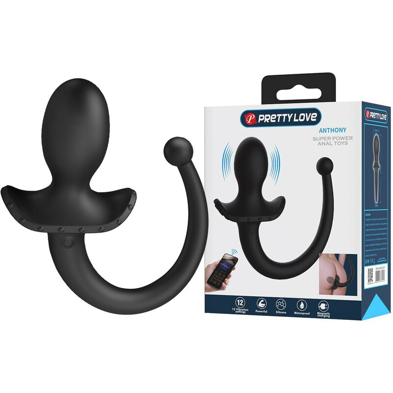 Pretty Love - Vibrateur Anal et Périnéum Noir Contrôlé par Application Anthony